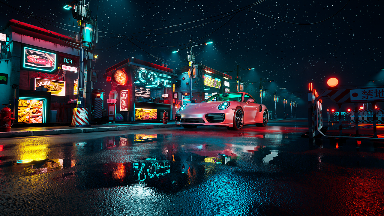 UE4赛博朋克街道