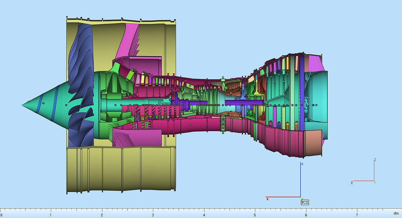 航空涡轮发动机模型3d打印制作
