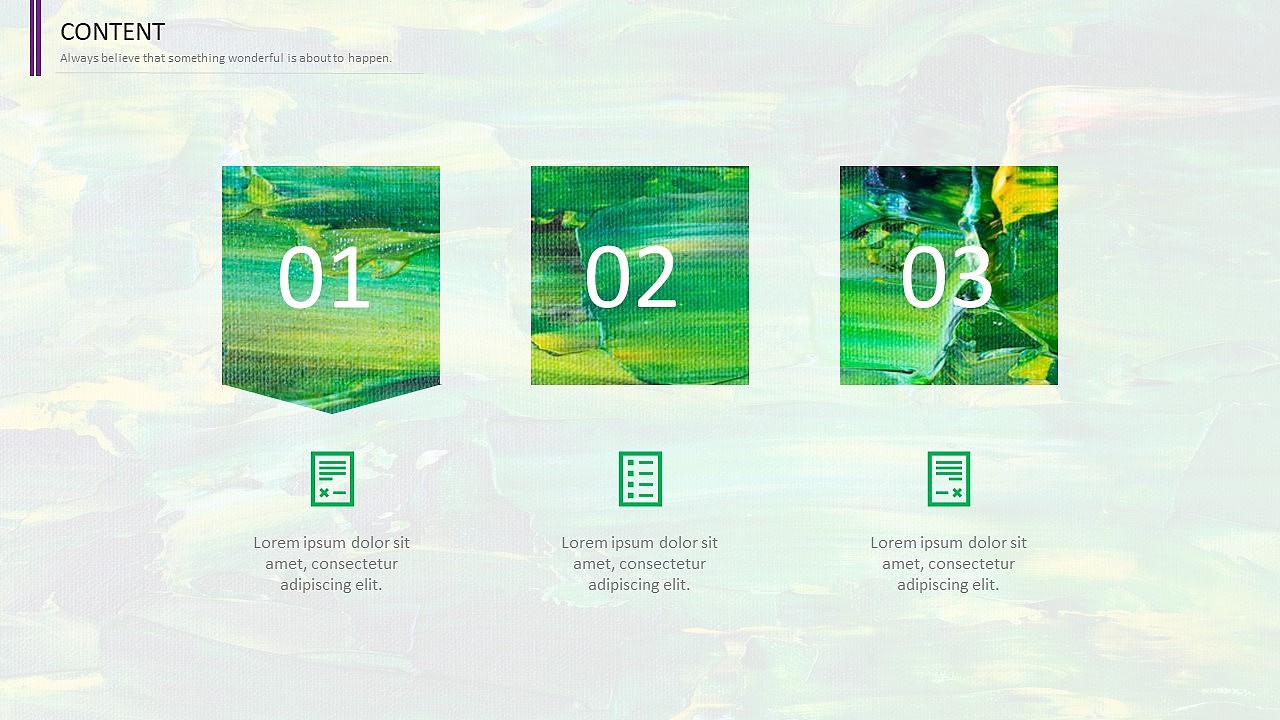 油画质感商务风格PPT模版