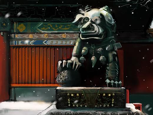下雪的北京（個人主頁-ZMzIwMjM2MDg=） - 創(chuàng)作習作 - 站酷設計師一晌貪歡8原創(chuàng)素材 - 站酷ZCOOL