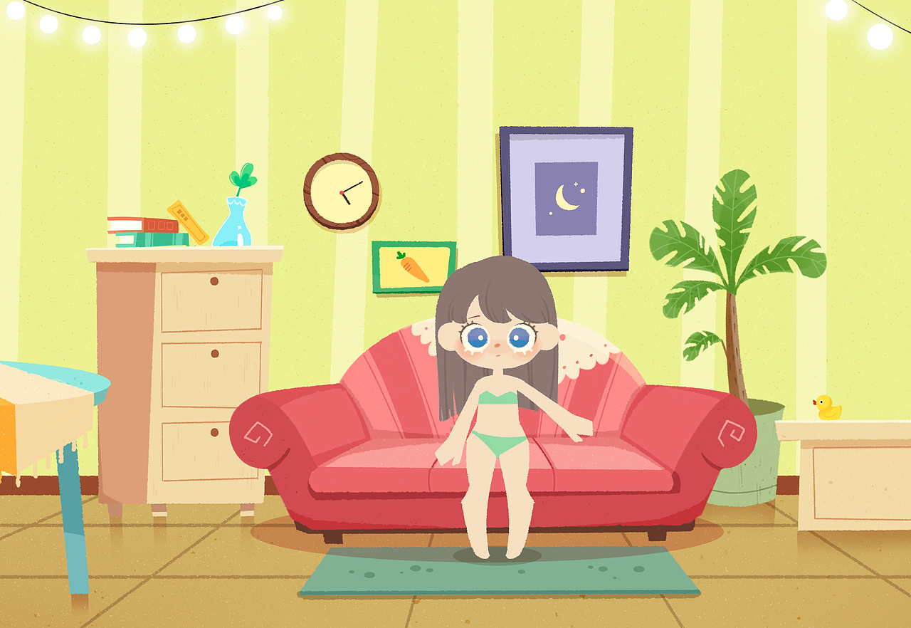 兒童插畫室內(nèi)小場景（圖ZMjU2OTkzMzY0） - 兒童插畫 - 站酷設(shè)計師浴球原創(chuàng)素材 - 站酷ZCOOL