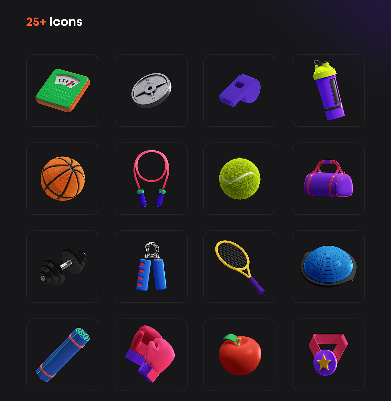 3D图标-健身运动