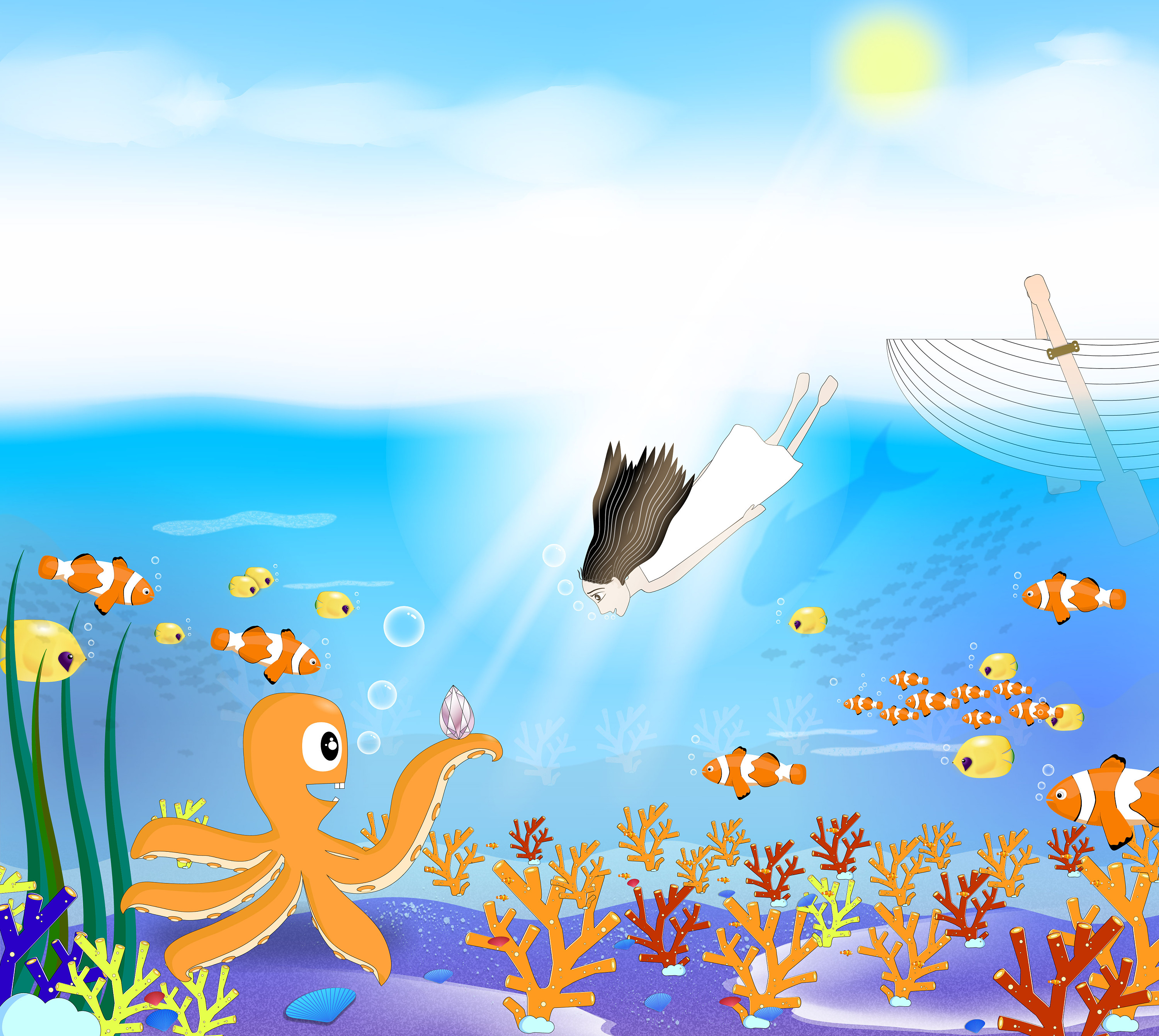 ai绘制海底世界