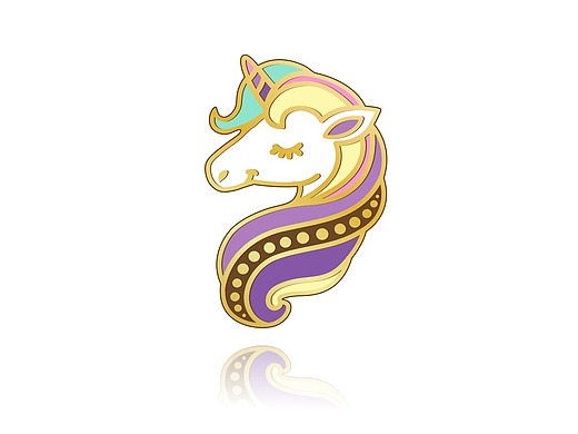 独彩虹角兽徽章