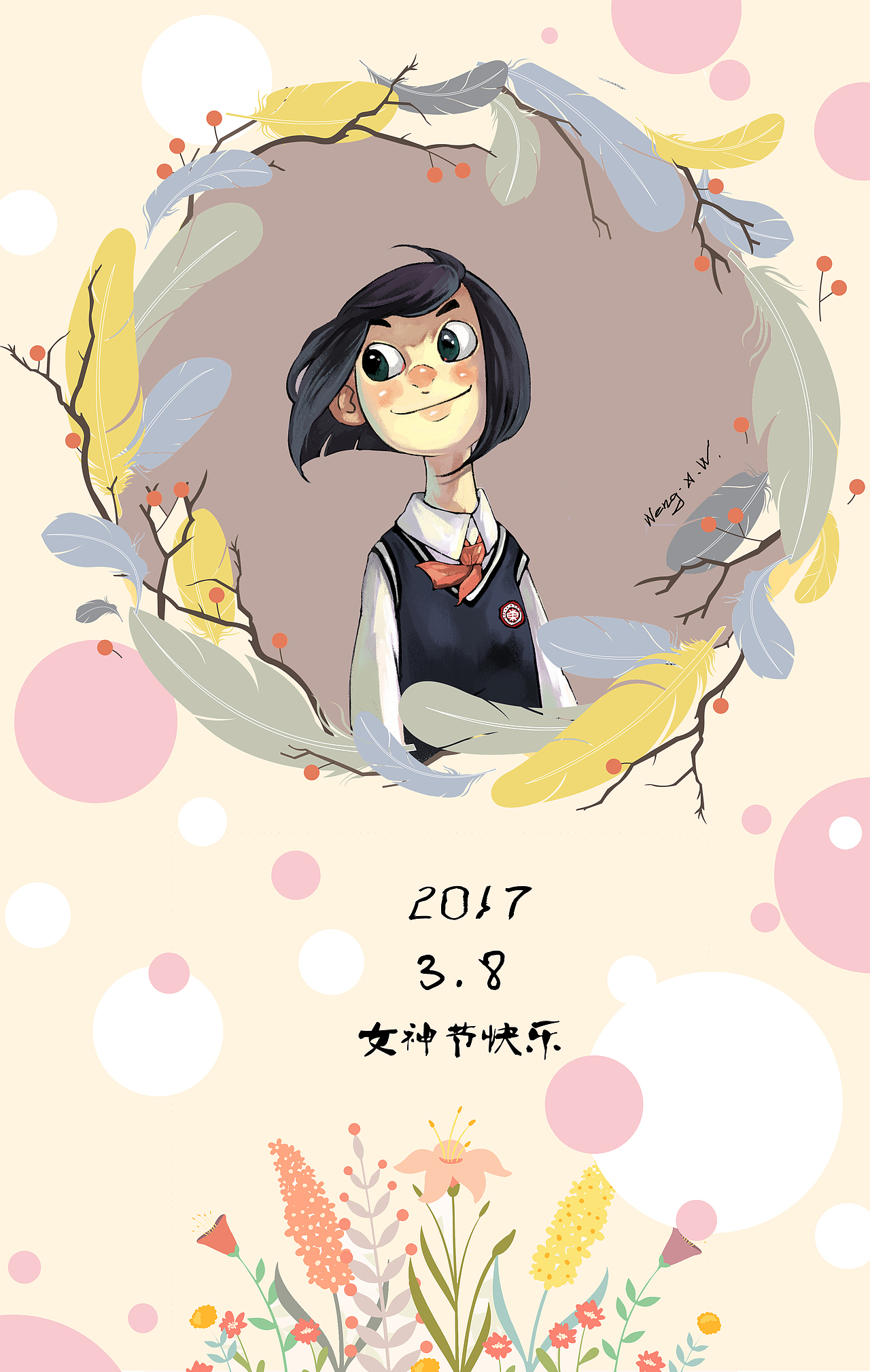 三八.女神节（图ZNzI4ODI0NzI=） - 创作习作 - 站酷设计师外星小魰原创素材 - 站酷ZCOOL