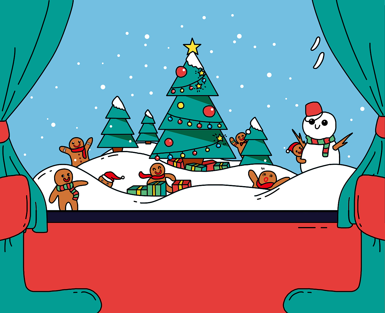 2017杭州来福士圣诞插画