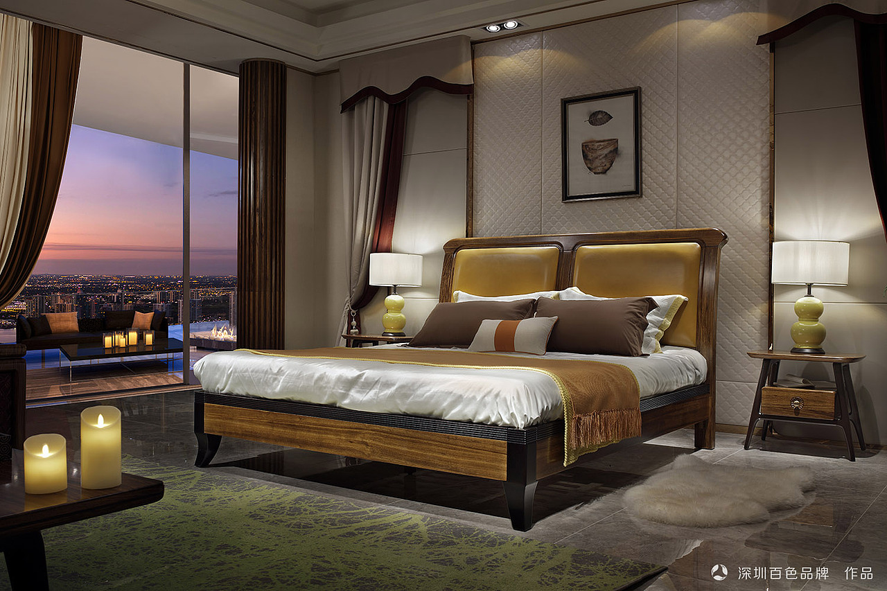 乌金木北欧家具摄影豪森沙发床椅子桌子柜子