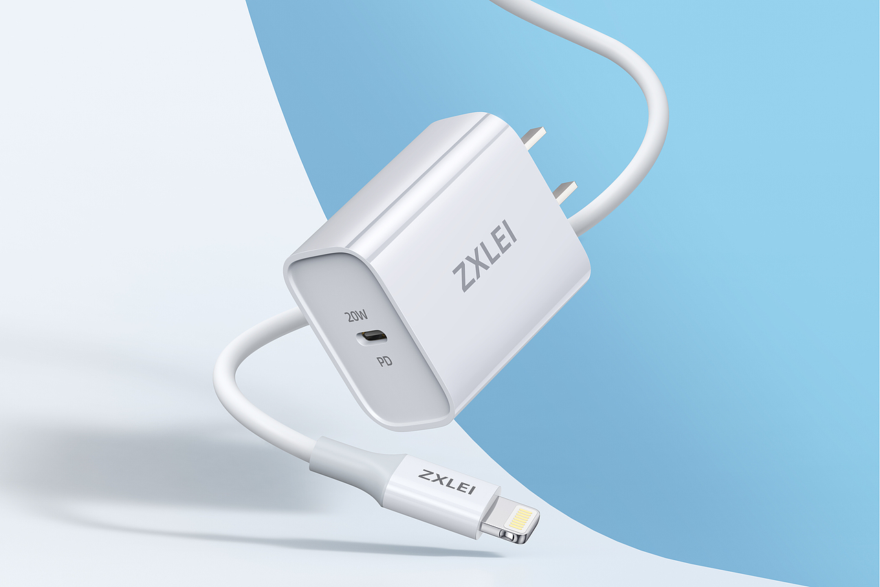 keyshot 白色充电器场景图（图ZMjU0MzI1MzY4） - 产品 - 站酷设计师水煮五仁原创素材 - 站酷ZCOOL