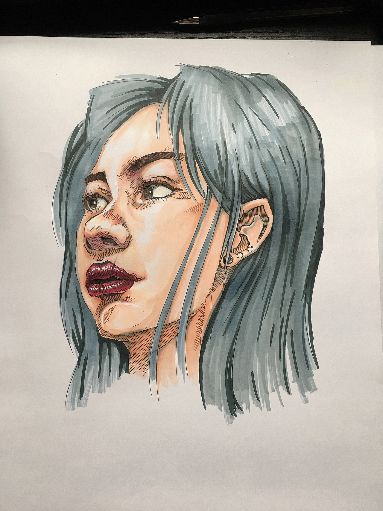 男人&女人--日常马克笔练习（图ZMTA5ODc0OTY0） - 创作习作 - 站酷设计师Allen手绘日记原创素材 - 站酷ZCOOL