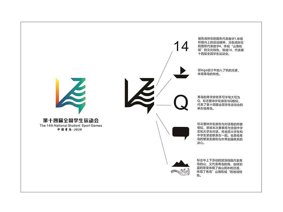 第十四届全国学生运动会标志设计(过程)