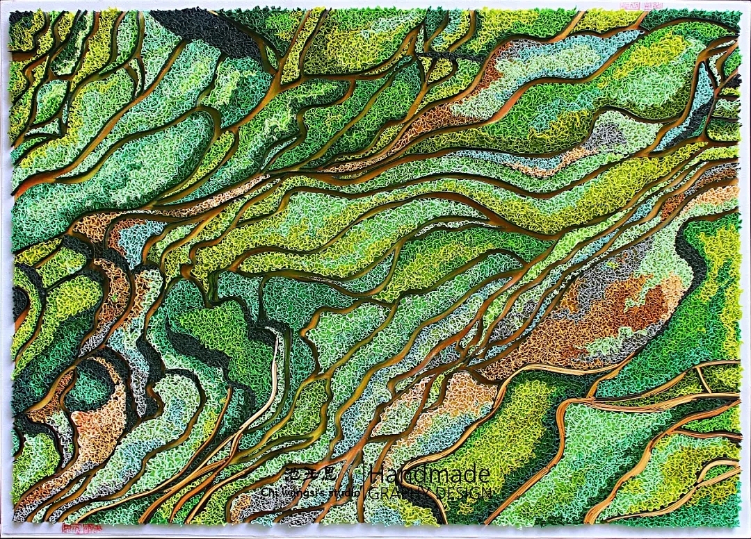 衍纸原创作品：《梯田》（图ZMTYzMzA4NTA0） - 其他手工艺 - 站酷设计师池王思原创素材 - 站酷ZCOOL