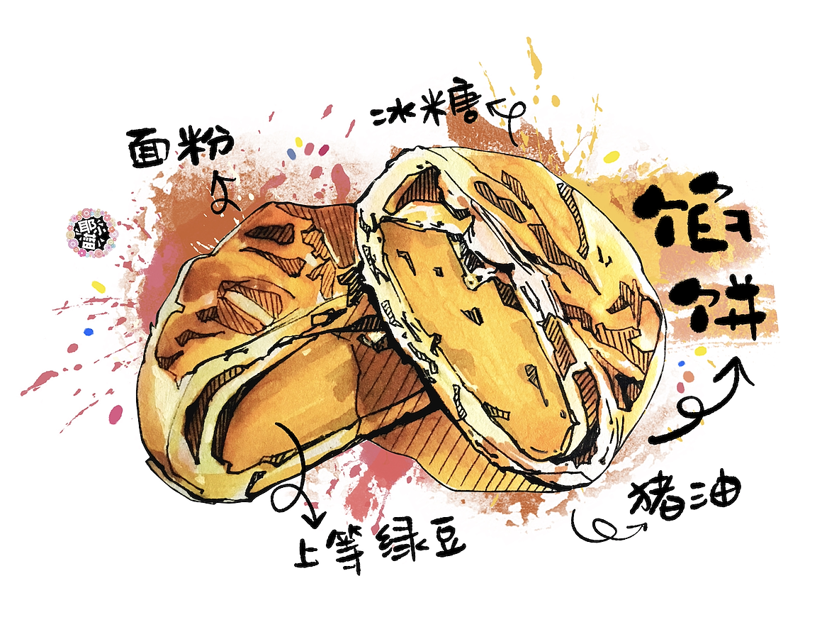 厦门美食马克笔手绘插画 人间最美的烟火 - 茶配