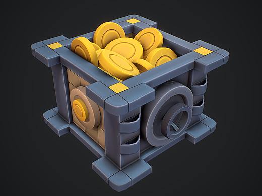 金幣寶箱建模模型（個人主頁-ZMzYzNDU2NjA=） - 場景 - 站酷設計師YajunZhang原創(chuàng)素材 - 站酷ZCOOL