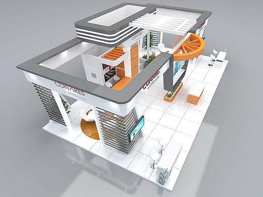 展会展位展台展馆展厅展示展点展览设计3D效果图