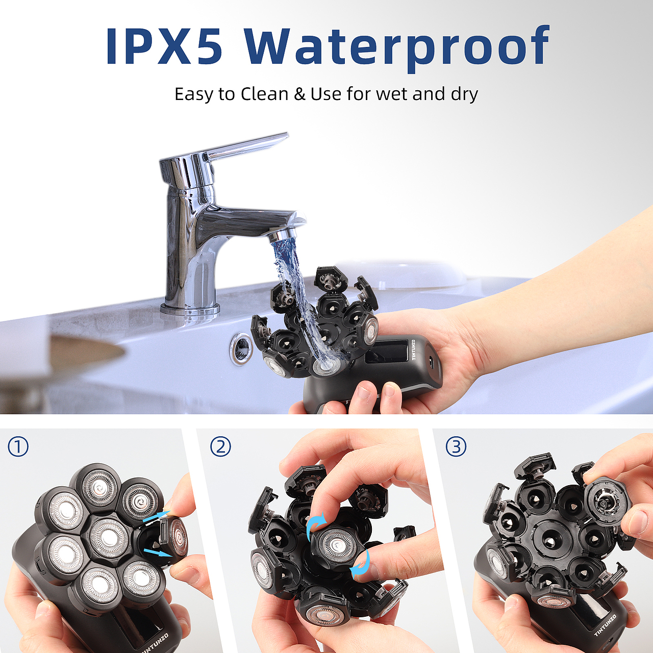 亚马逊主图 光头机剃须刀