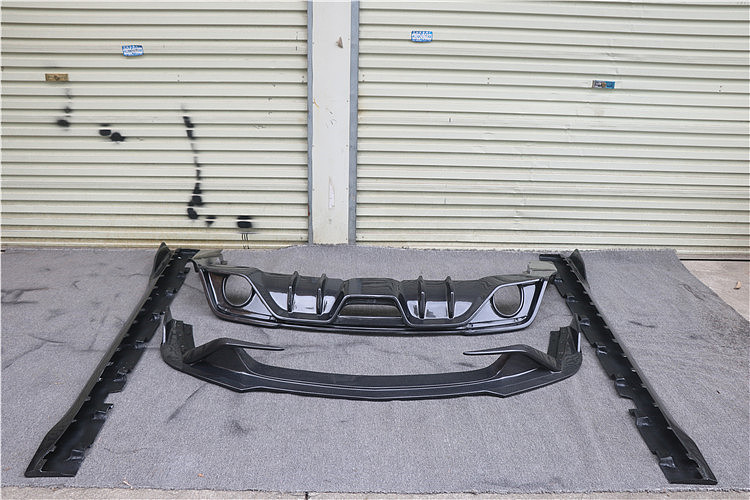 新款福特野马Mustang改装碳纤维前唇扰流下巴小包围尾