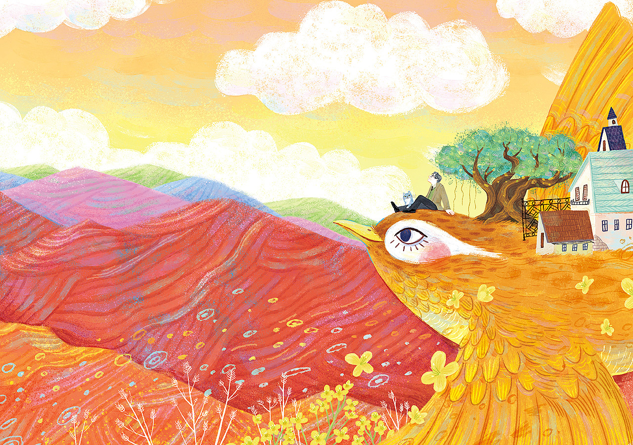 童书插图《如果云知道》