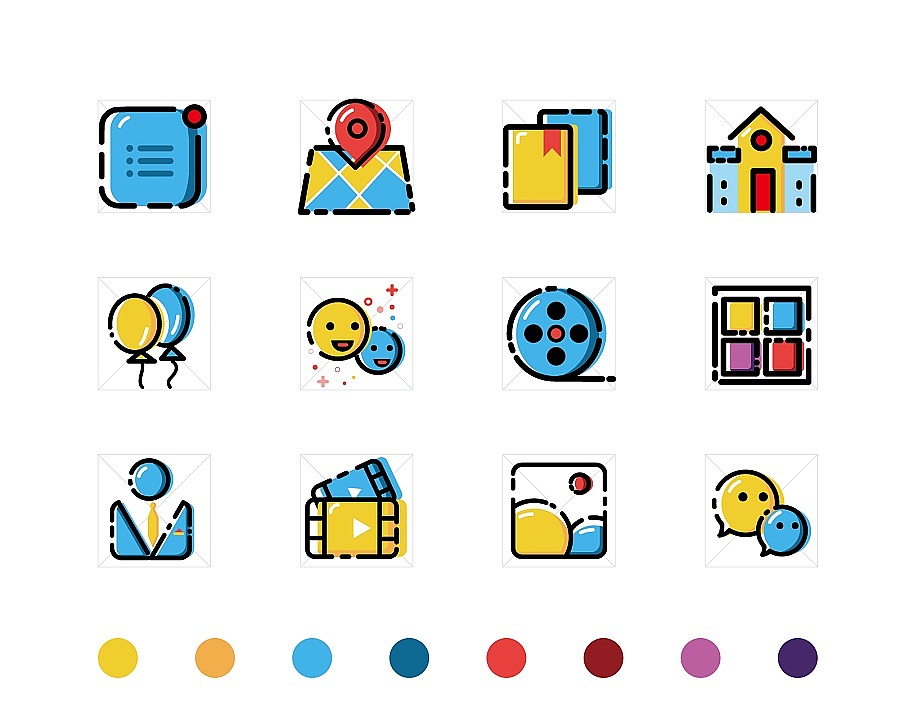 MBE风格小图（图ZMTUyMzAyNjM2） - 图案 - 站酷设计师Wivi_原创素材 - 站酷ZCOOL