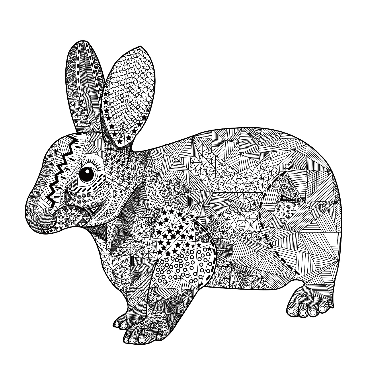 兔子图案设计与创意图片