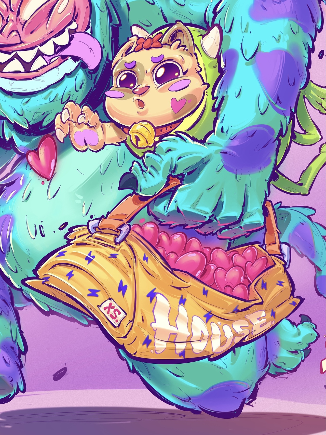 NILone涂鸦作品分享——《偷心毛怪》