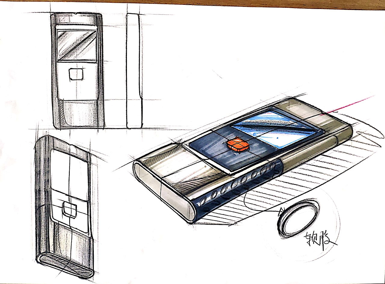 多功能墙体检测仪草图设计（图ZMjQxMzI1NDI4） - 工业用品/机械 - 站酷设计师六一痞原创素材 - 站酷ZCOOL