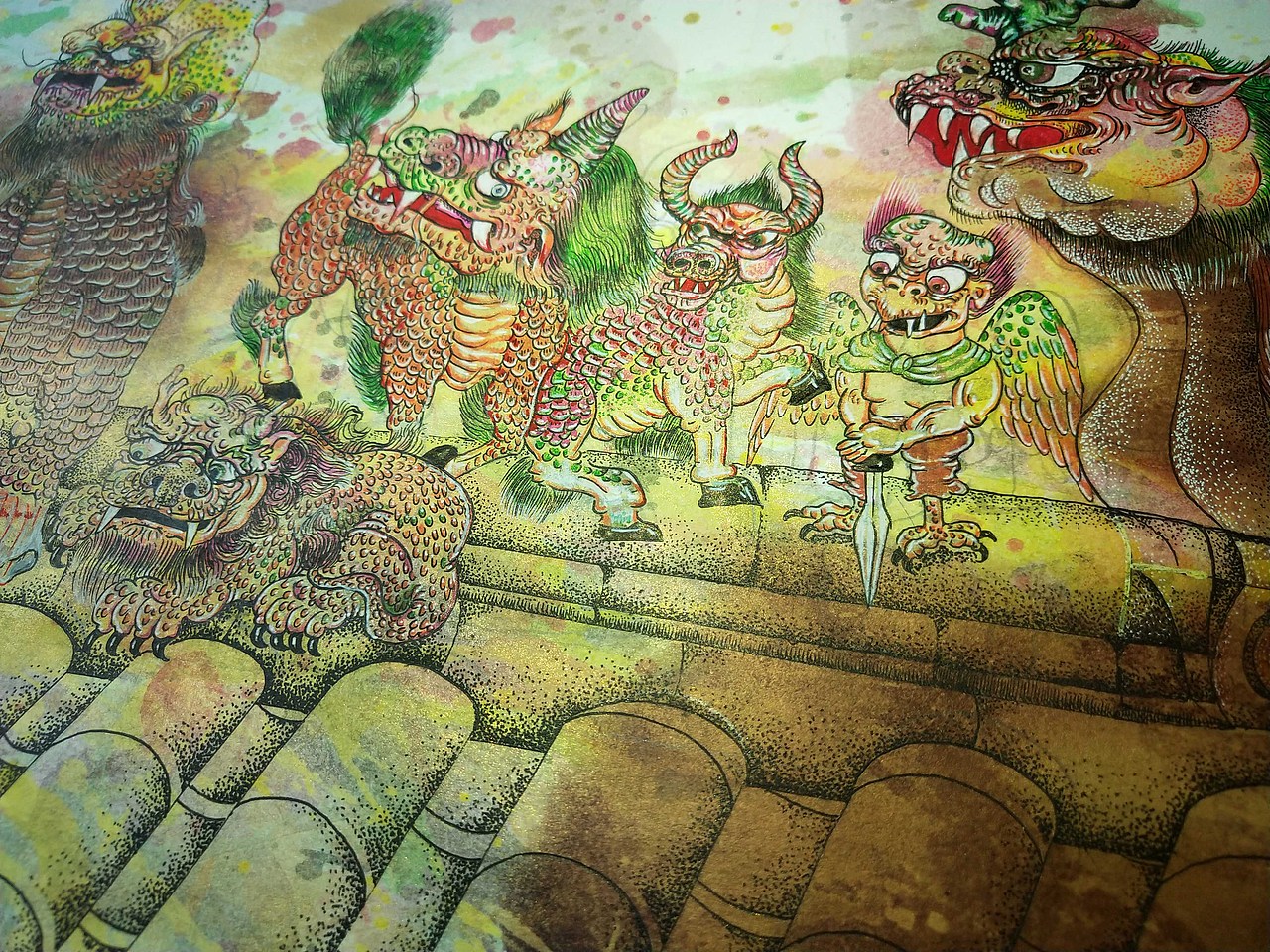 山海经异兽系列之故宫太和殿十大神兽（图ZMjIzODM5MDI0） - 绘画 - 站酷设计师慧琼原创素材 - 站酷ZCOOL