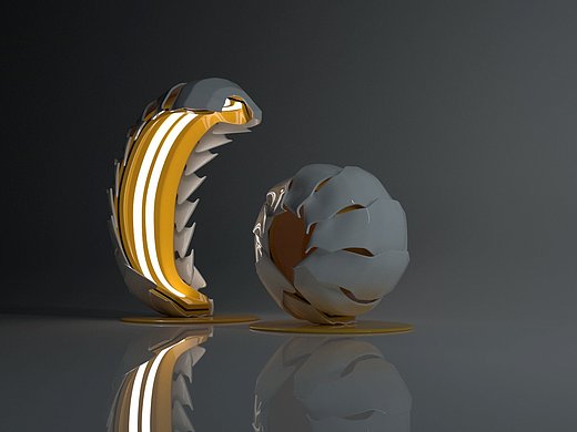 鼠妇台灯仿生设计