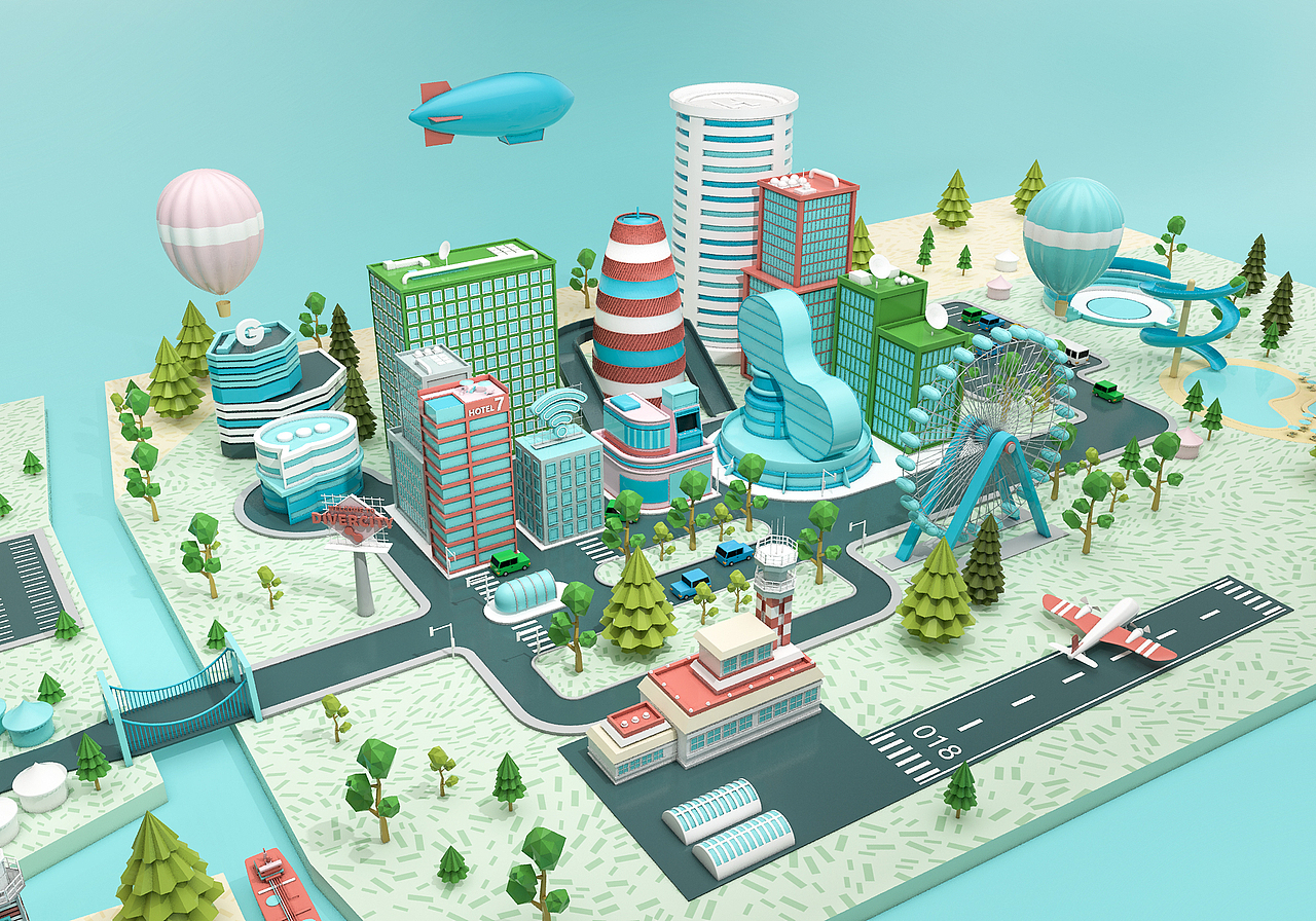 C4D城市建模（图ZNzAxMDg0NzI=） - 场景 - 站酷设计师瓜瓜不是设计师原创素材 - 站酷ZCOOL
