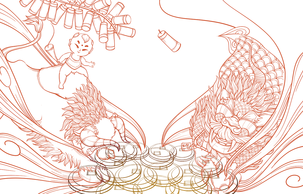 2021牛年年画（图ZMjMzNTI1NDY4） - 商业插画 - 站酷设计师曹免丨初一原创素材 - 站酷ZCOOL