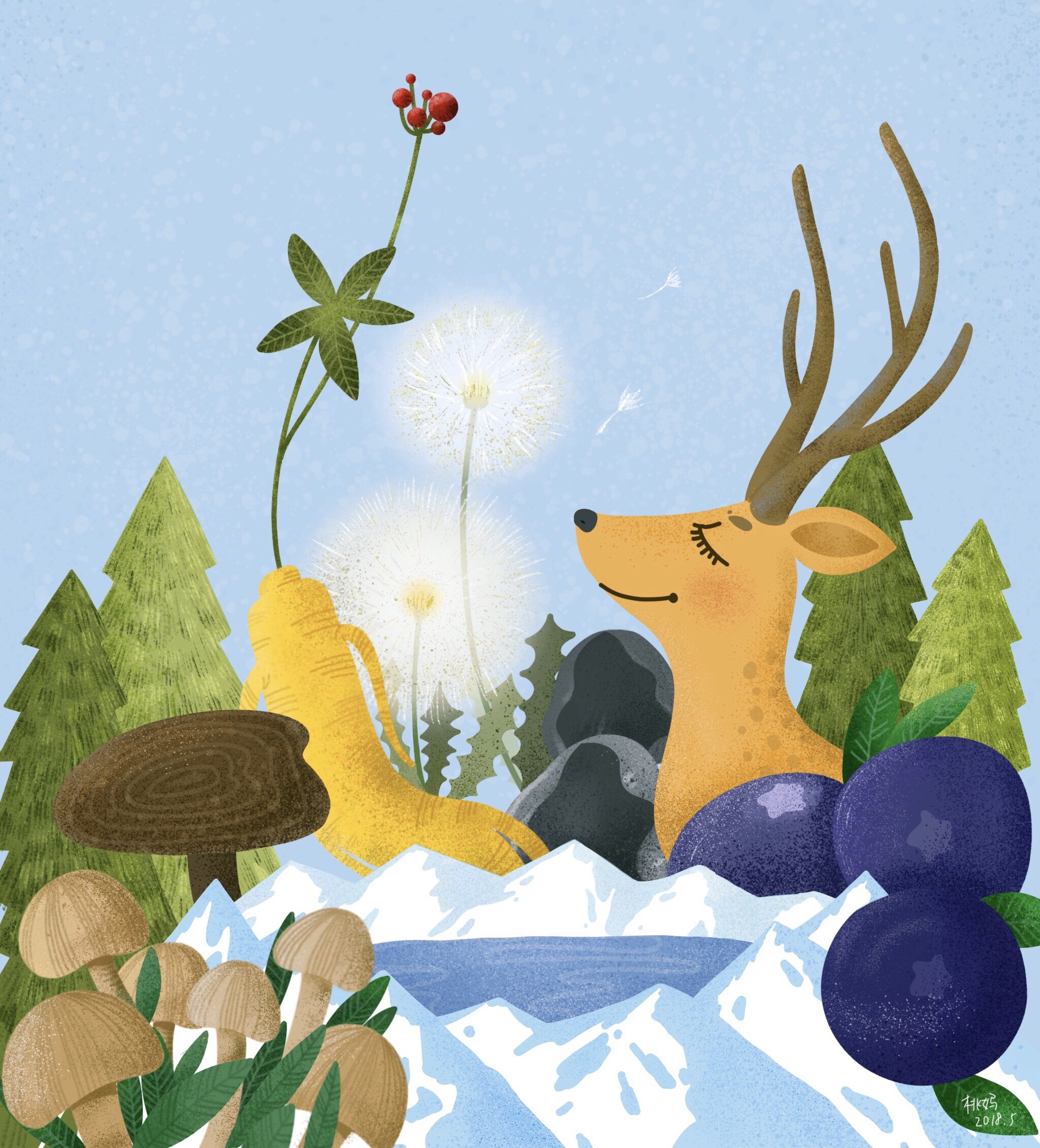 我的家乡长白山|插画|创作习作|白山津见 - 原创作品 - 站酷 (zcool)