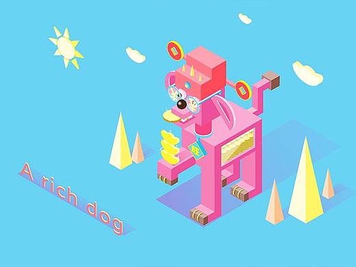 A rich dog（个人主页-ZMjc1MTkzODg=） - 创作习作 - 站酷设计师GIF赛原创素材 - 站酷ZCOOL