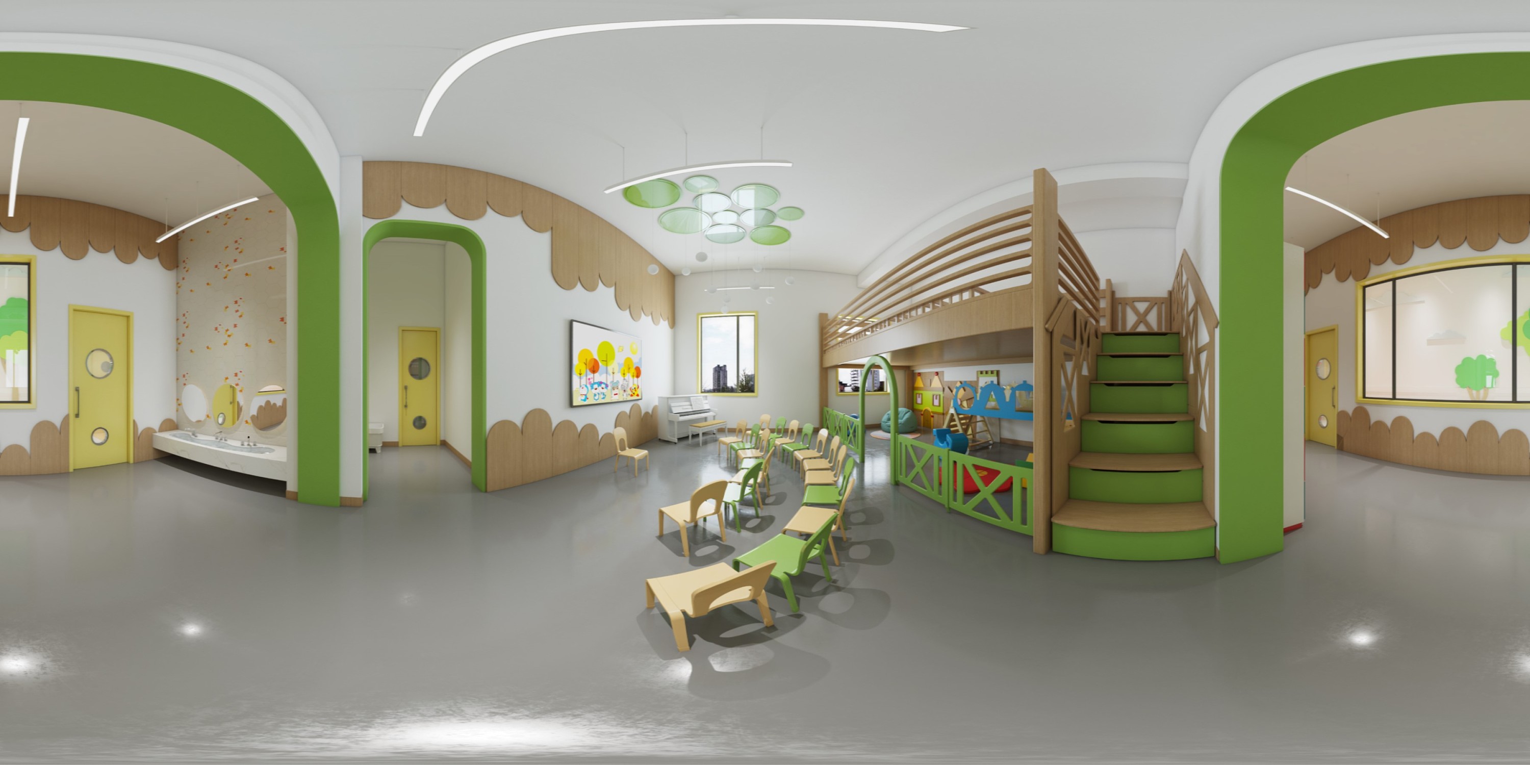 幼儿园二楼教室和多功能室|空间|室内设计|杨晨希 - 原创作品 - 站酷 (ZCOOL)
