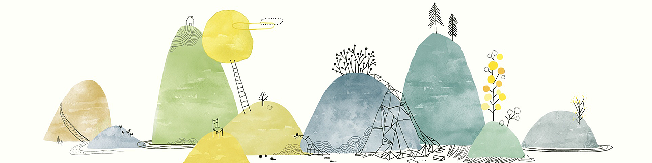 山有木兮木有枝 ,小清新北欧客厅装饰画