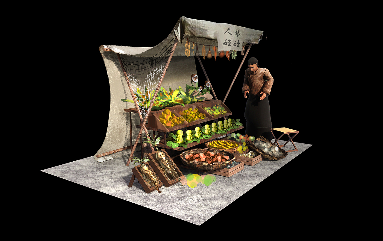 沉浸式体验项目，城市集市-江湖，古装摊位店铺设计（图ZMjg0MzYwMDA0） - 商业空间设计 - 站酷设计师徐钦xuqin原创素材 - 站酷ZCOOL