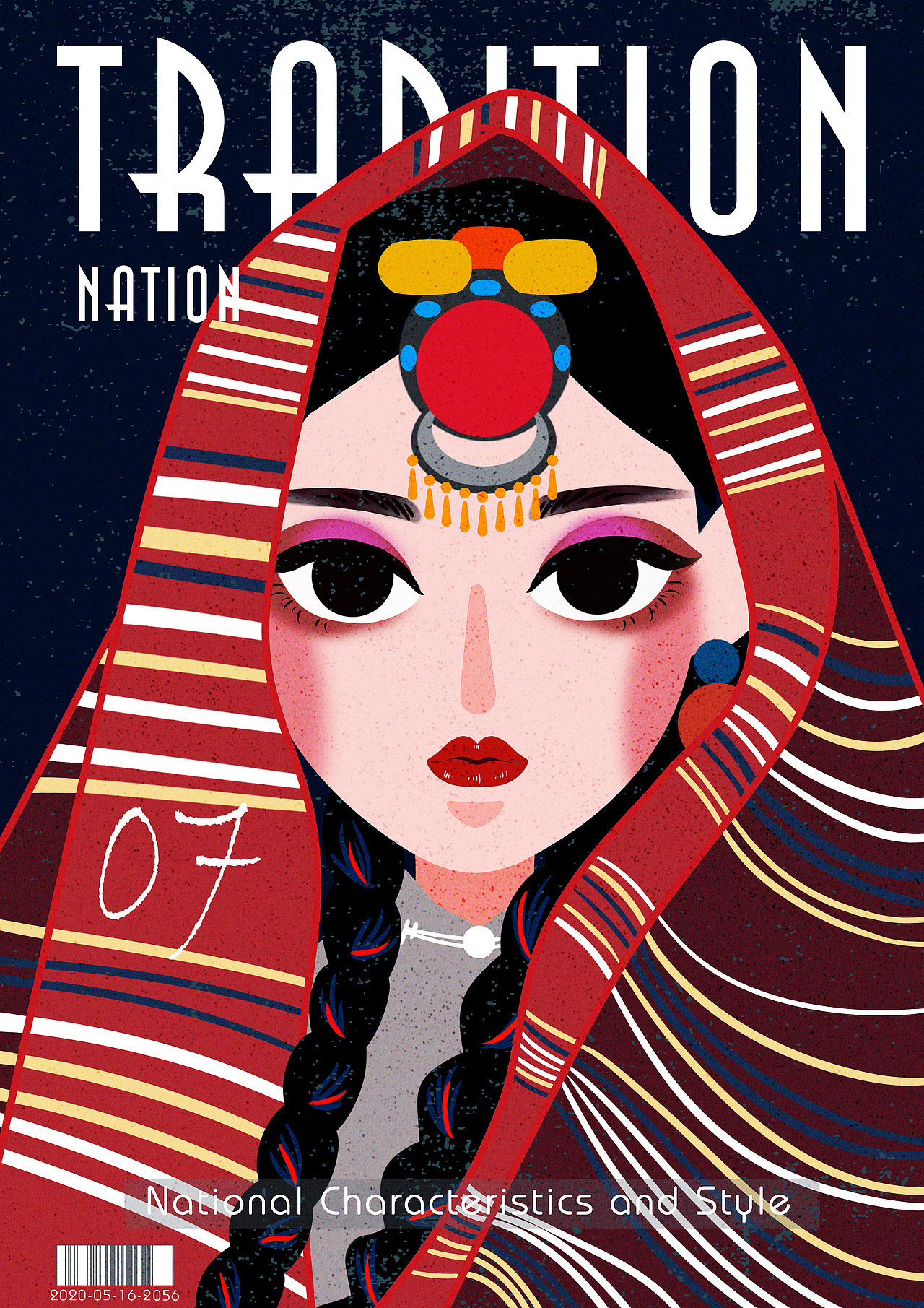 民族风扁平化海报