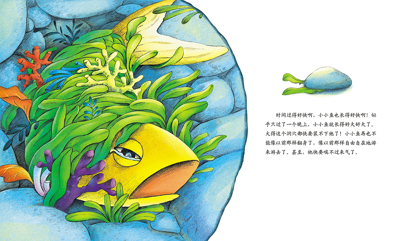 绘本《大海里的小小鱼》（图ZMjMzMjA5MTAw） - 绘本 - 站酷设计师雨后彩红1986原创素材 - 站酷ZCOOL