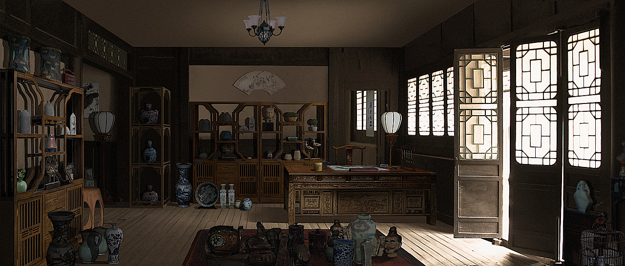 影视概念气氛图 民国 古董店|影视|设定/分镜|r01w - 原创作品 - 站酷