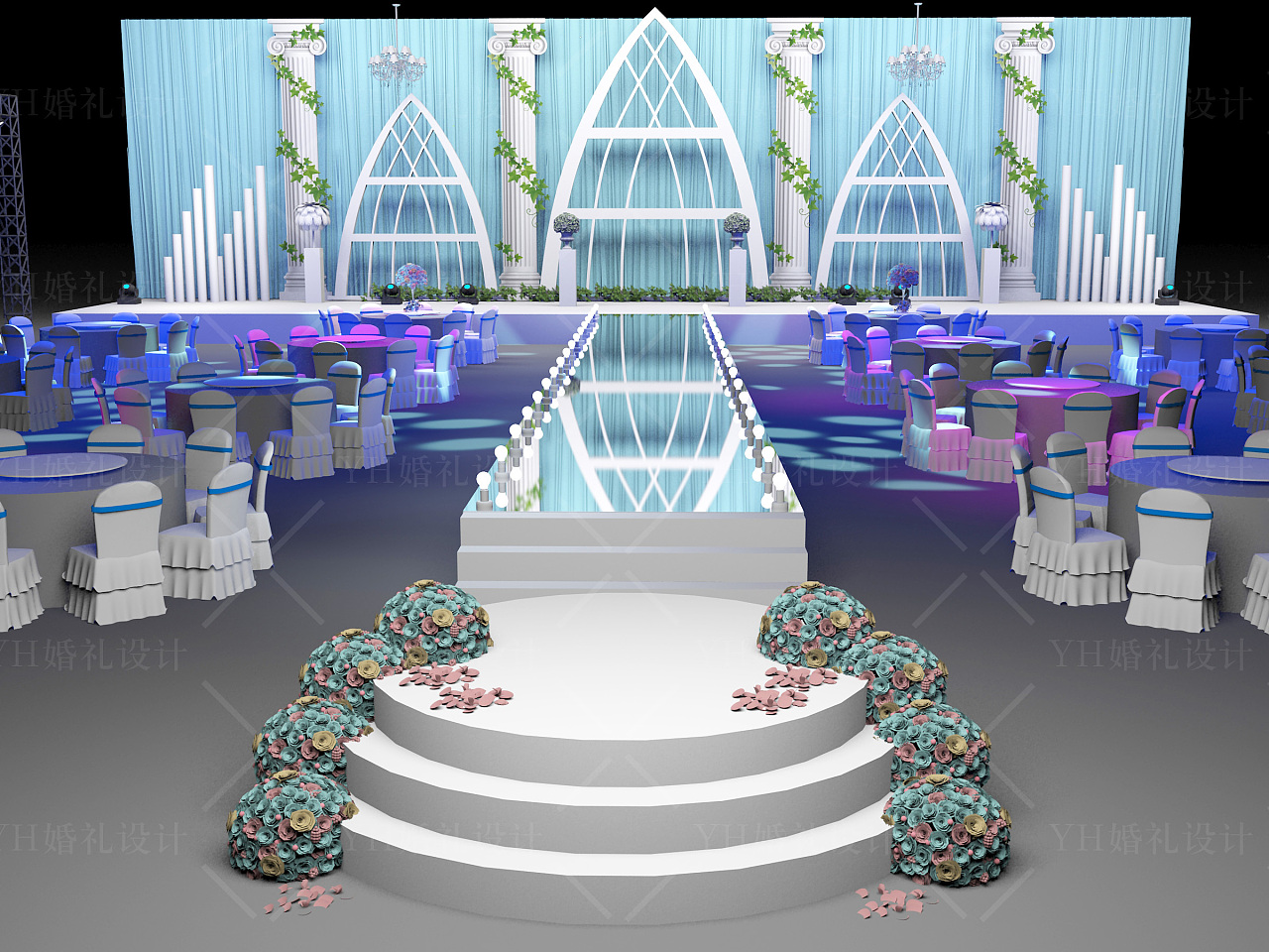 YHwedding平面婚礼设计图1|空间|舞台美术|YHwedding - 原创作品 - 站酷 (ZCOOL)