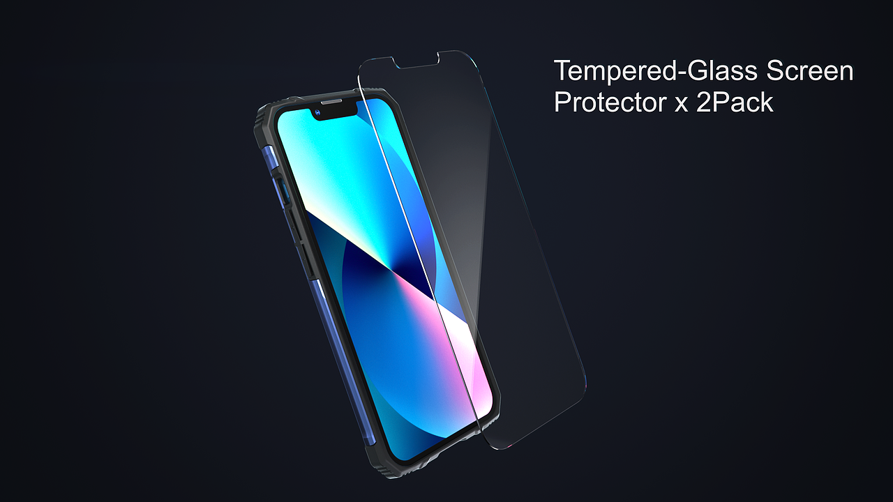 三个公司手机壳渲染动画