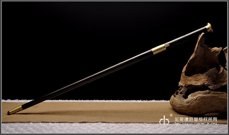 龙泉刀剑-铜装拐杖刀|预定款(dj-3327)