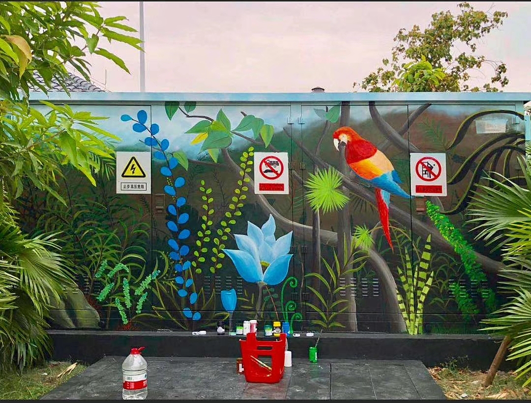 珠海金海岸大道电箱彩绘改造 XSG涂鸦