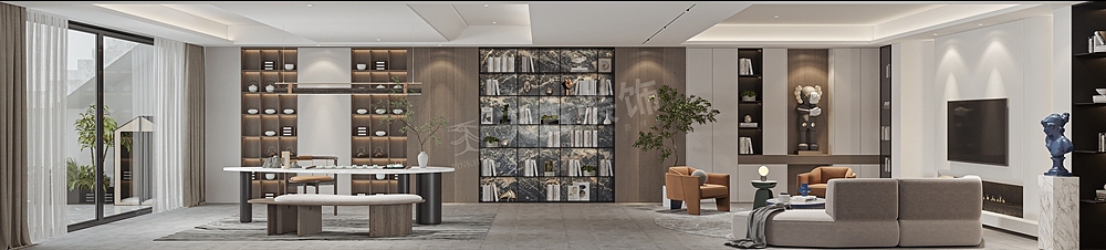 重庆赖特与山别墅设计,江北独栋别墅赖特与山装修案例