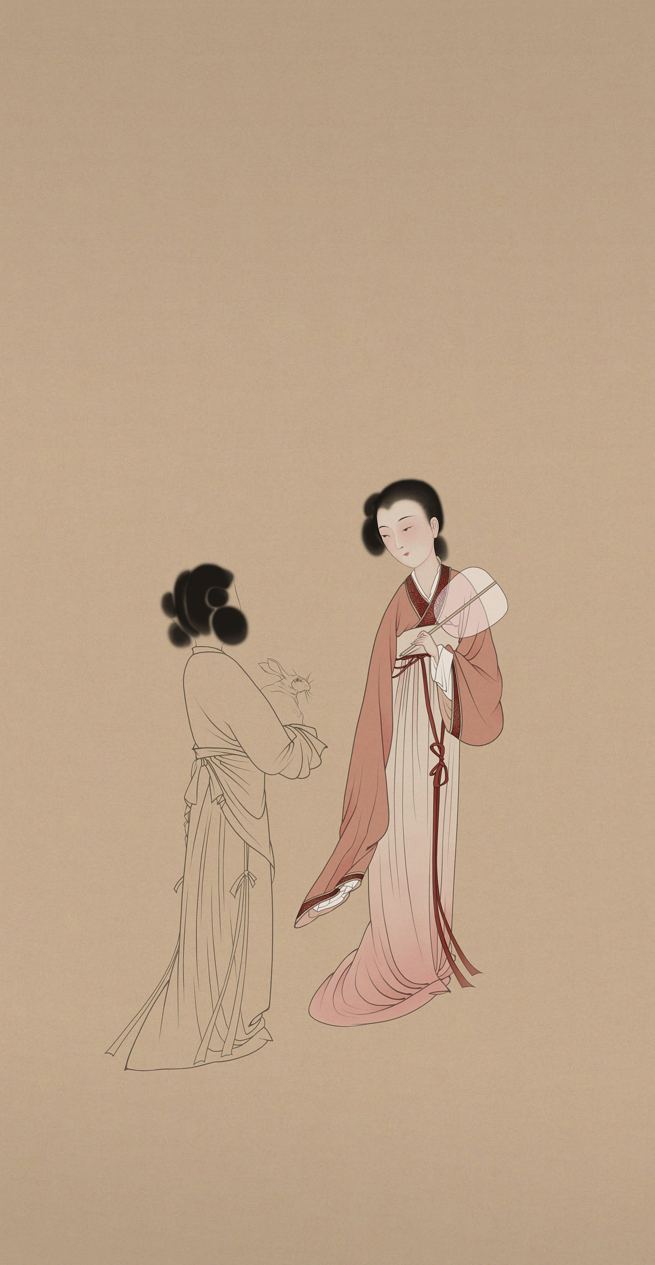 我的工笔画仕女图练习作品