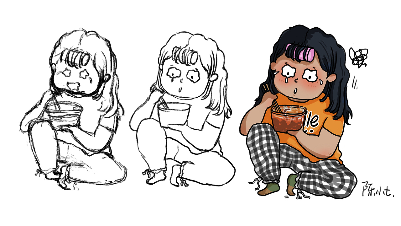 七七日常-宅家（图ZMjg3MTU5MDgw） - 商业插画 - 站酷设计师笑笑挺爱笑原创素材 - 站酷ZCOOL