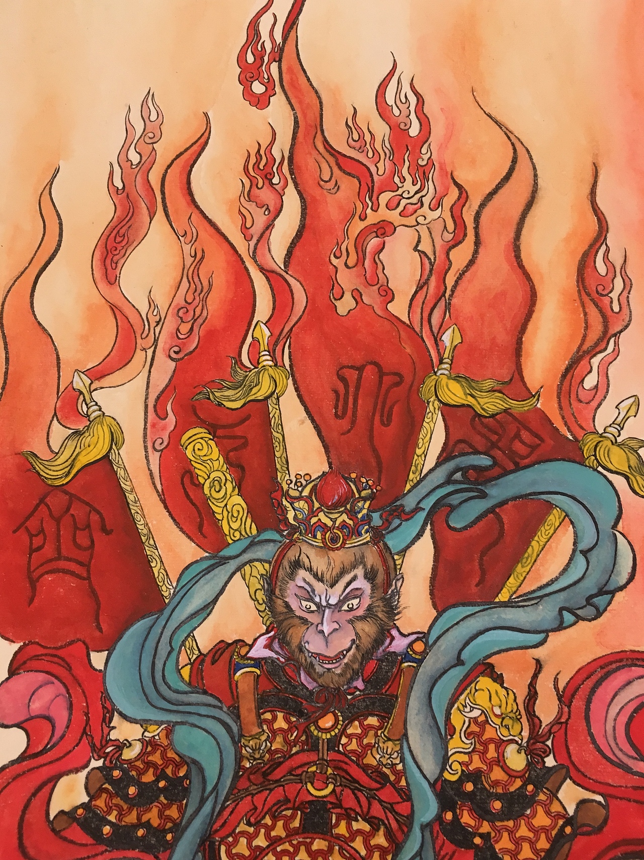 孙大圣烈焰皮肤新套装!