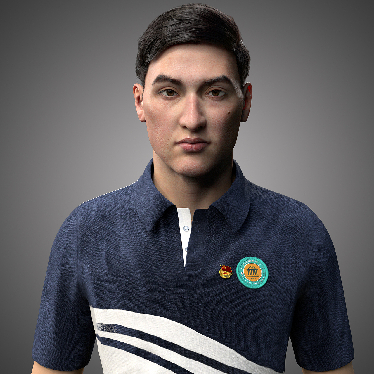 角色建模练习作品——人物肖像渲染（图ZMTk0MjkwMTQ4） - 人物/生物 - 站酷设计师Slamlion0803原创素材 - 站酷ZCOOL