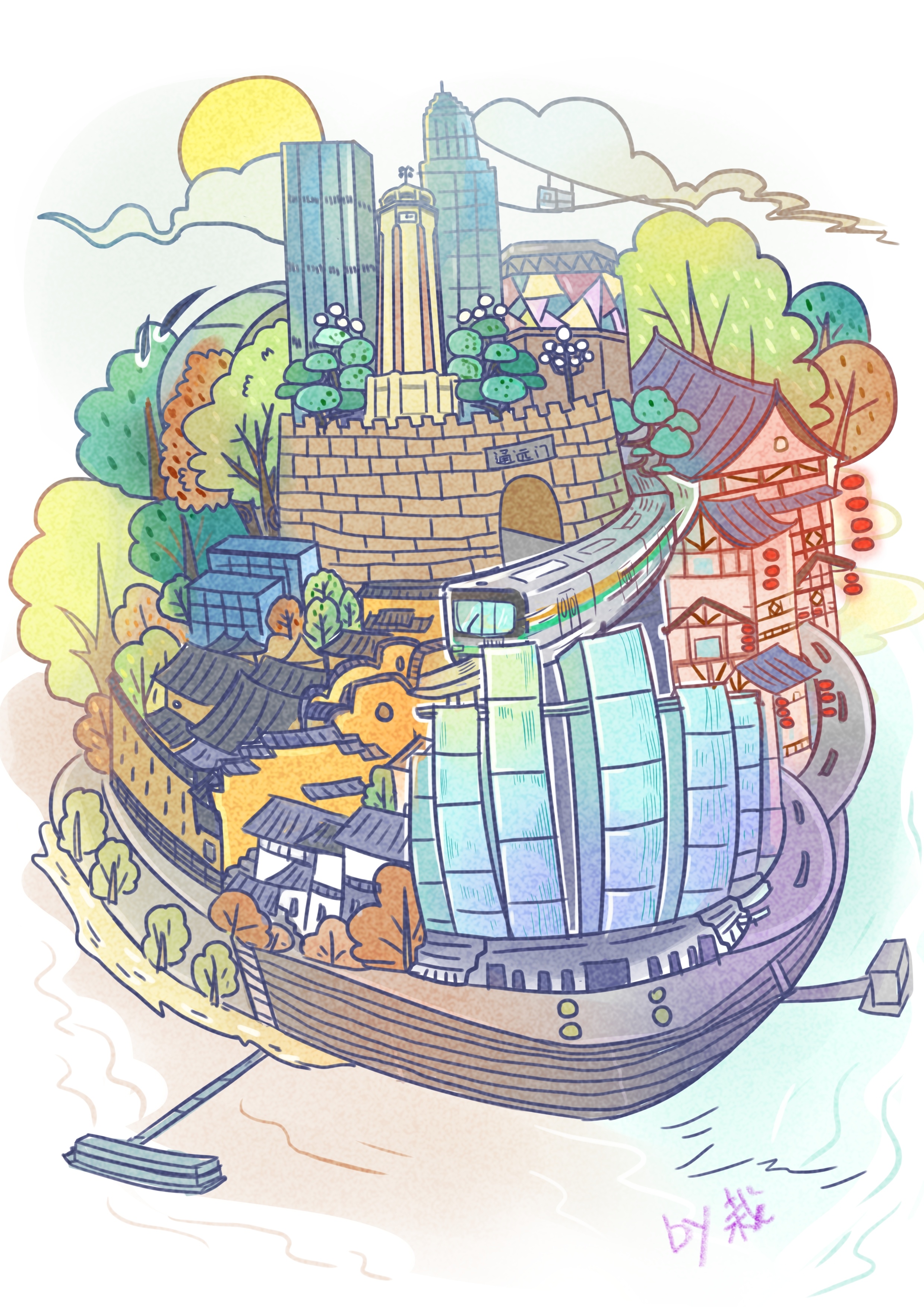 北京旅游地图|插画|商业插画|插画师JOJO - 原创作品 - 站酷 (ZCOOL)