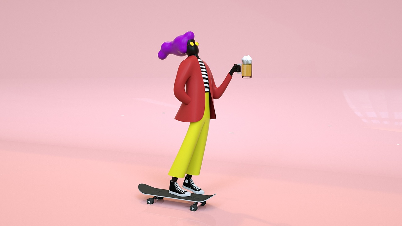 C4D插画人物建模（图ZMTk5NjU2MTY0） - 人物/生物 - 站酷设计师RushZ安原创素材 - 站酷ZCOOL