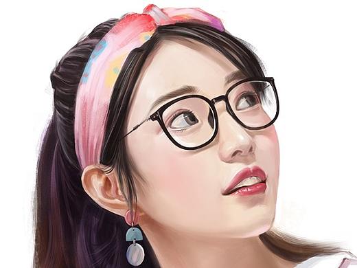 板繪女性頭像——清純小美女（個人主頁-ZNDY5ODE3NjQ=） - 創(chuàng)作習作 - 站酷設計師焱磊原創(chuàng)素材 - 站酷ZCOOL