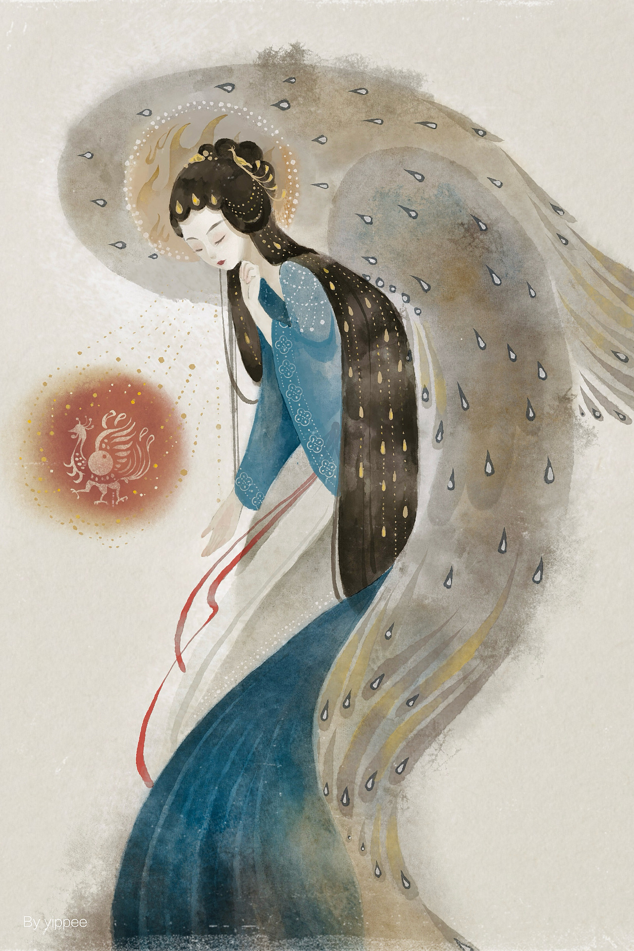 原创插画 | 太阳女神（图ZMzc4NzU4OTEy） - 创作习作 - 站酷设计师yippee0821原创素材 - 站酷ZCOOL